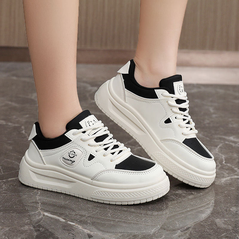 Damen Plateausneaker Atmungsaktiv Rutschfest Modern