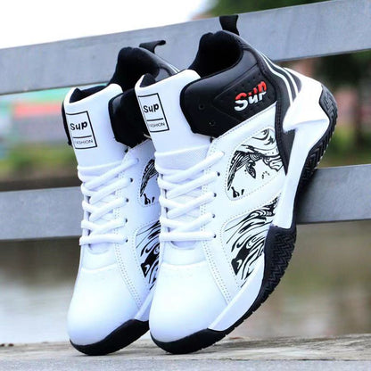 Damen Basketball-Sneaker Sportlich Grafik-Design Schwarz