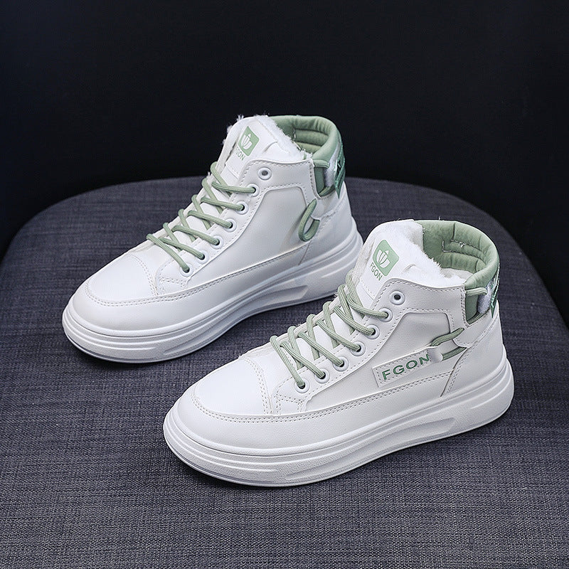 Damen Sneaker Hoch Hoher Schaft Kuschelig Sportlich