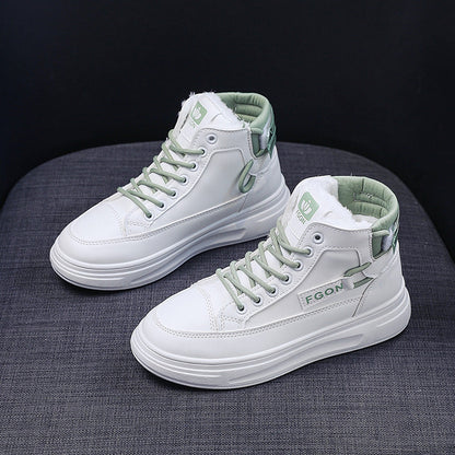 Damen Sneaker Hoch Hoher Schaft Kuschelig Sportlich