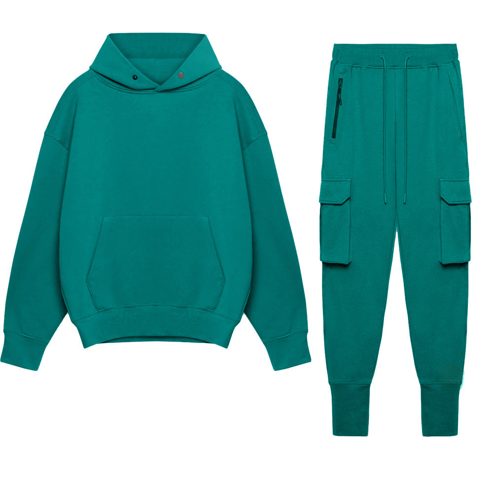 Herren Hoodie mit Kängurutasche und Cargo-Hose Modern