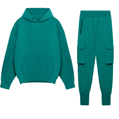 Herren Hoodie mit Kängurutasche und Cargo-Hose Modern