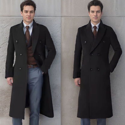 Herren Mantel Doppelfront Eleganter Luxus Winter - BerlinGlamour