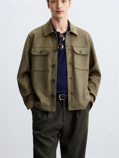 Herren Overshirt-Jacke Modern Robust Mit Brusttaschen