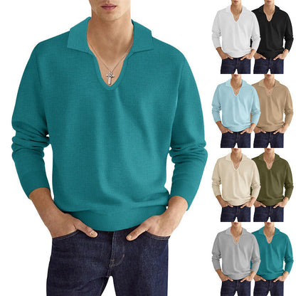 Herren Strickpullover V-Ausschnitt Modern Strukturiert - BerlinGlamour