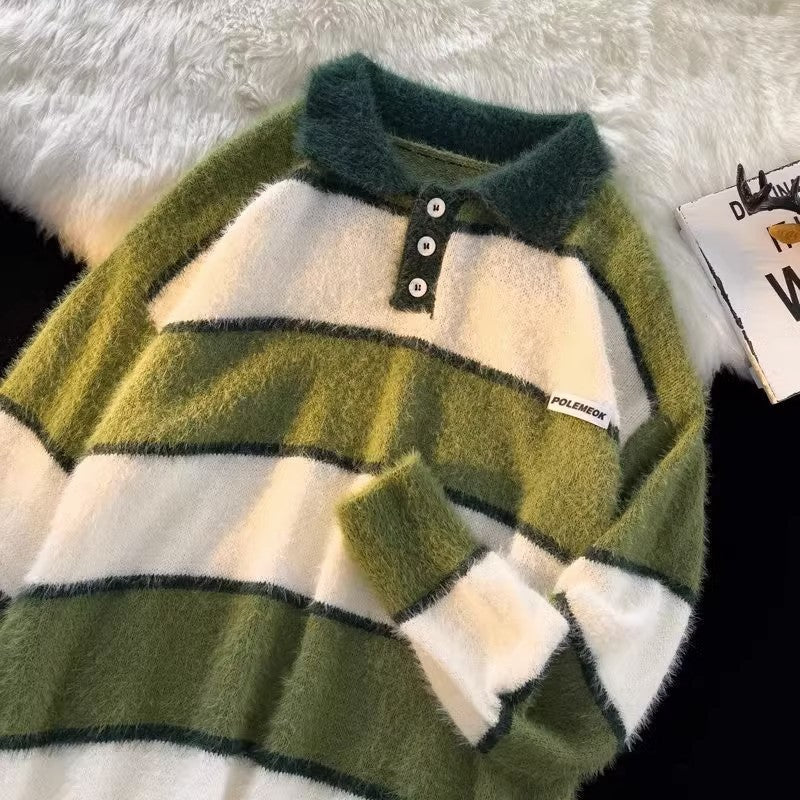 Damen Strickpullover Kuschelig Weich mit Polokragen