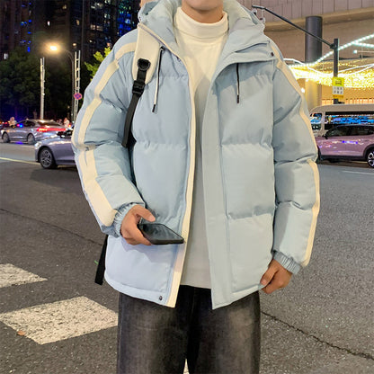 Herren Winterjacke mit Kapuze Steppjacke Warm Isoliert
