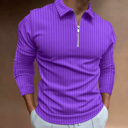 Modisches Herren Poloshirt Reißverschluss Style