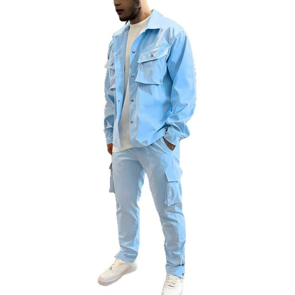 Herren Freizeit Set Cargo Hose Jacke Funktionell