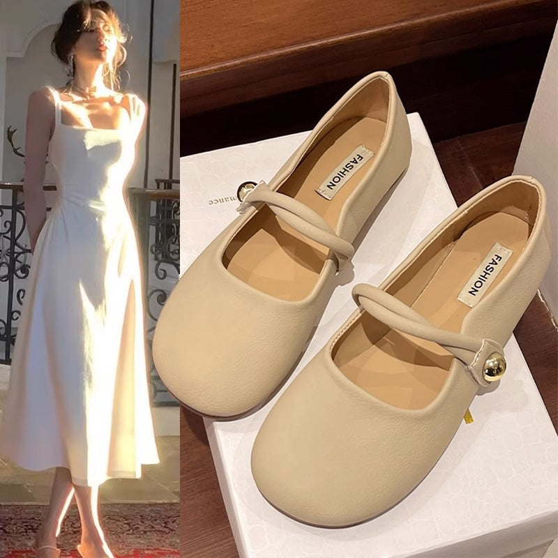 Damen Ballerinas mit Riemchen und weicher Sohle KomfortSchuhe - BerlinGlamour
