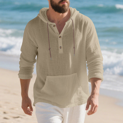 Herren Sweatshirt Kapuzenpullover mit Kängurutasche Sportlich