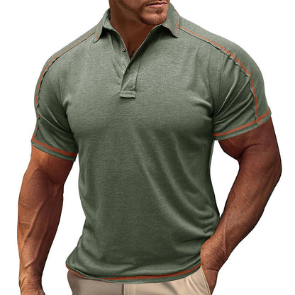 Herren Polo-Shirt Modern mit Kontrastnähten Casual