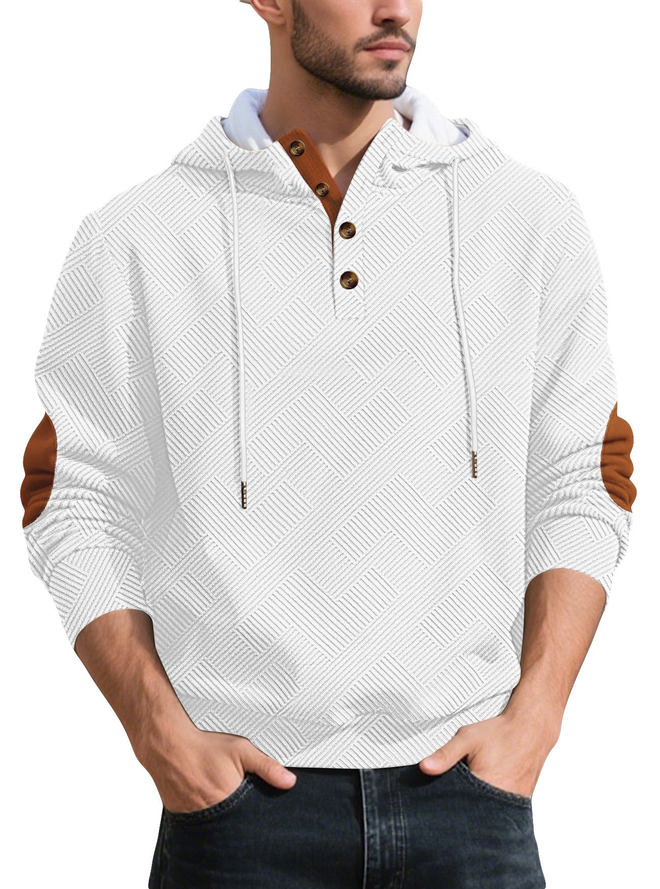 Herren Kapuzenpullover Modern Strukturiert Trendig