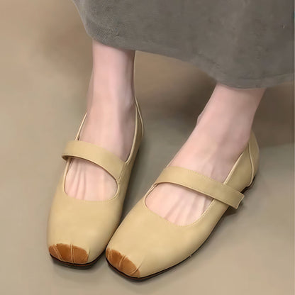 Damen Ballerinas Bequem Verstellbar Komfortfußbett