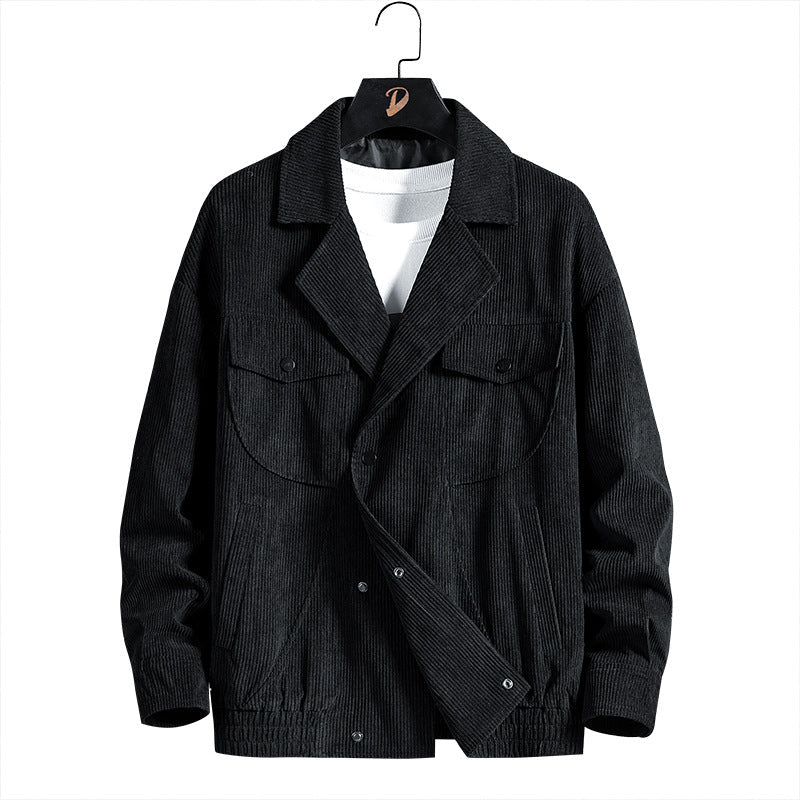 Herren Hemdjacke Cord Freizeitjacke Lässig Modern
