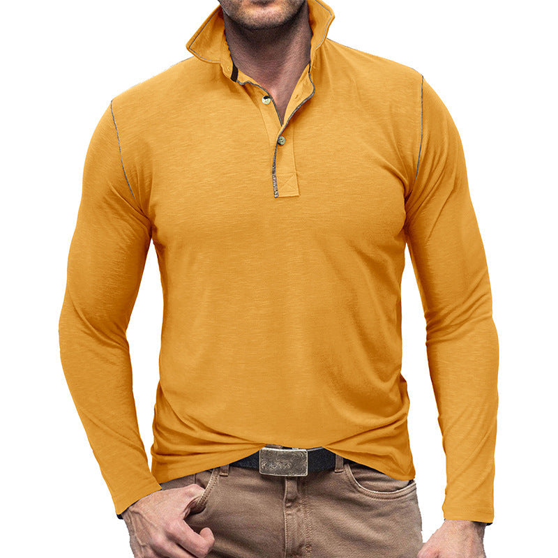 Herren Polohemd Langarm Elegant Hochwertig Qualität