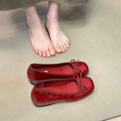 Damen Ballerinas Bequem Schleifen Detail Elegante Schuhe