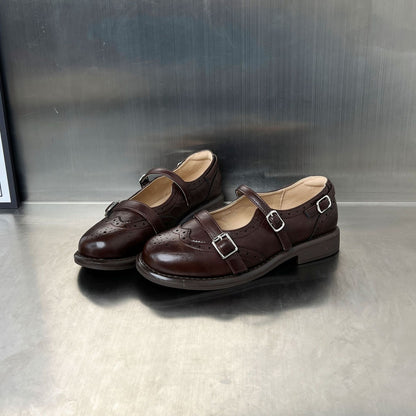 Elegante Damen Ballerinas mit Riemen und Lochmuster
