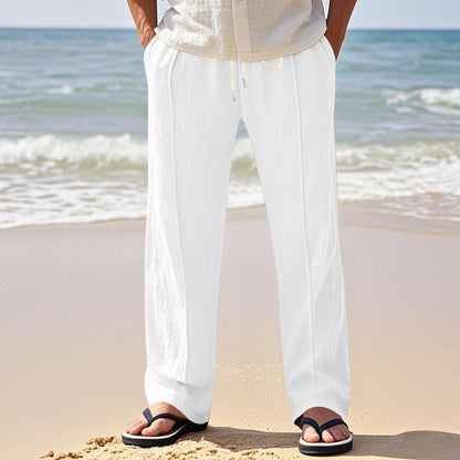 Herren luftige Strandhose mit elastischem Bund und praktischen Seitentaschen.