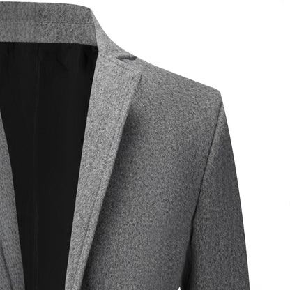 Herren Strickblazer Elegant Slim Fit Grau