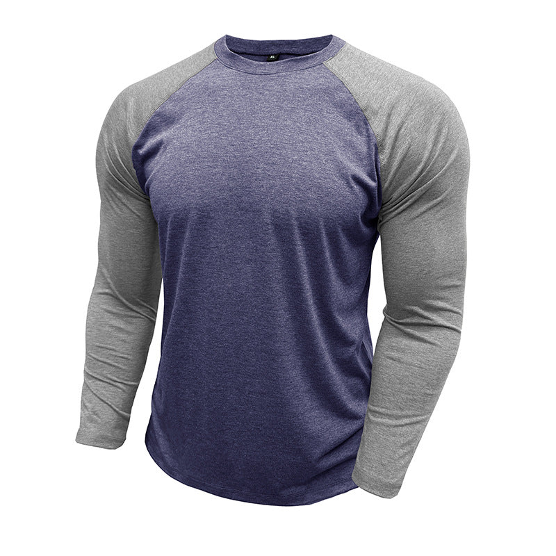 Herren Langarmshirt Sportlich Raglan Ärmel Modern