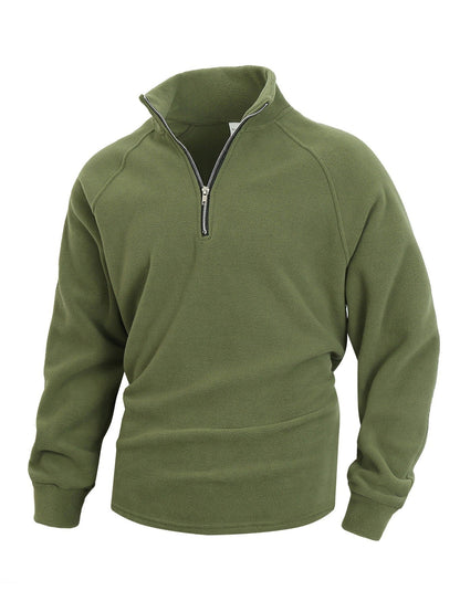 Herren Fleece Pullover mit Halbem Reißverschluss Berlin-Glamour
