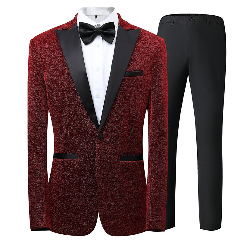 Maßgeschneiderter Herren Smokingsanzug Elegant Schwarz