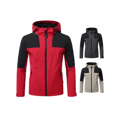 Herren Windbreaker Jacke Wasserdicht mit Kapuze und Taschen - BerlinGlamour