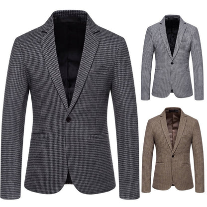 Herren Blazer Modern Schachbrettmuster Elegant Slimfit - BerlinGlamour