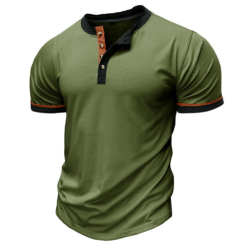 Herren Poloshirt Elegantes Design Kontrastfarben