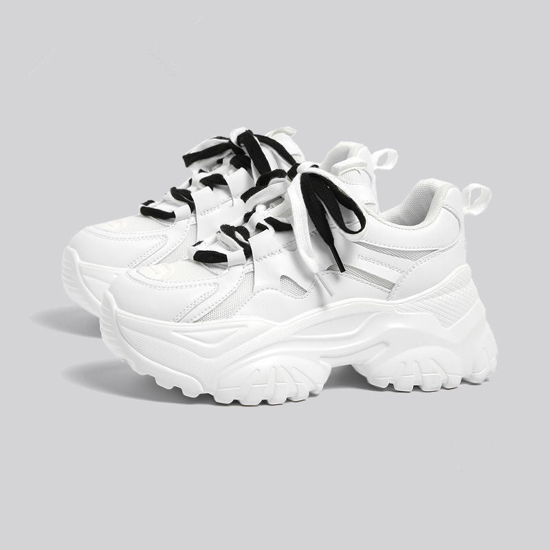 Damen Sneaker Chunky Sportlich Modisch Weiß