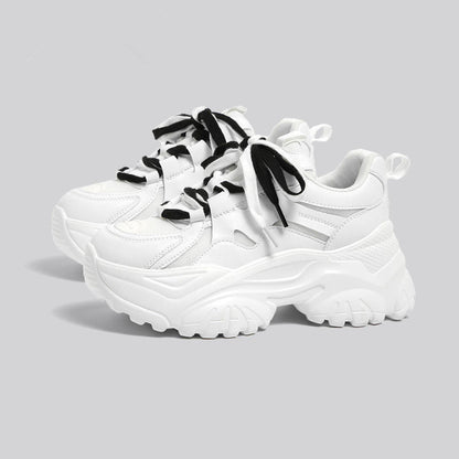 Damen Sneaker Chunky Sportlich Modisch Weiß