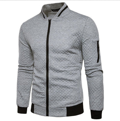 Herren Steppjacke Warm mit hohem Kragen und Taschen