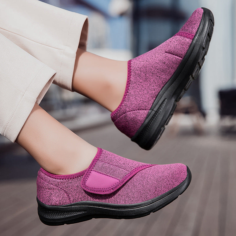 Damen Fitnessschuhe Bequem Slip-On mit Klettverschluss Sport