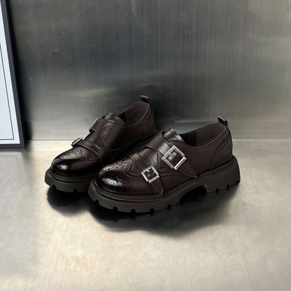 Damen Schnürschuhe Elegante mit Schnallen und rutschfester Sohle