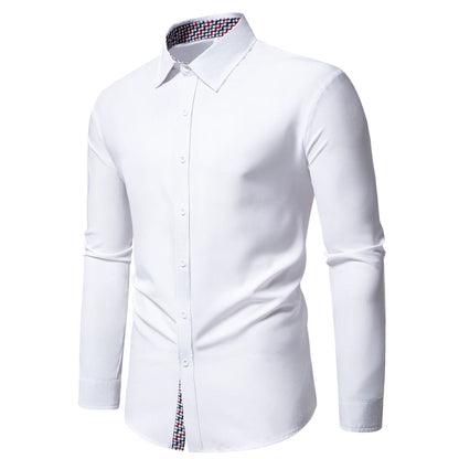 Herren Langarmhemd Modern Slim Fit Elegant