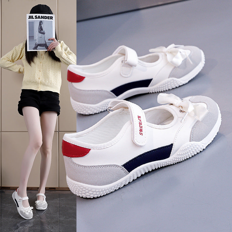 Damen Ballerinas Bequem Sportlich Klettverschluss - BerlinGlamour