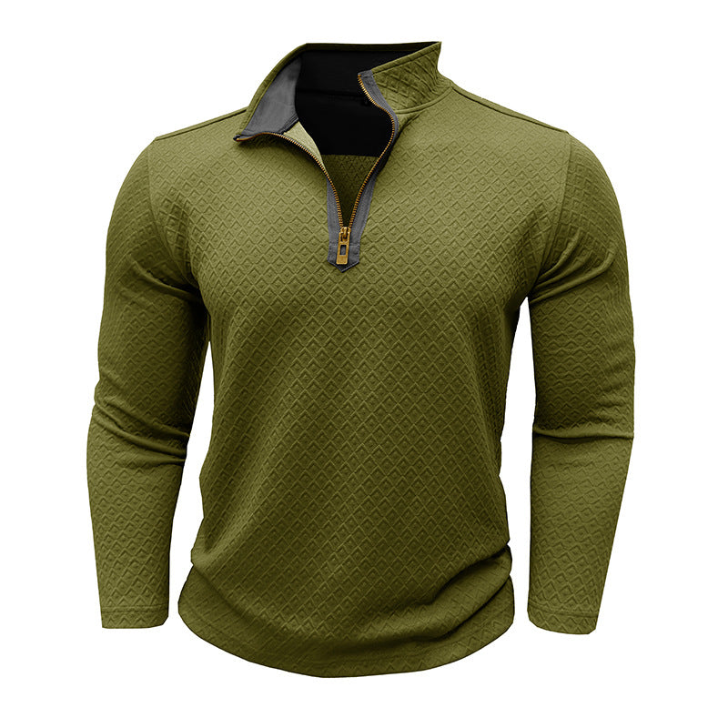 Herren Langarm-Pullover Stehkragen Hochwertig Modern