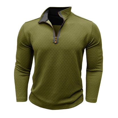Herren Langarm-Pullover Stehkragen Hochwertig Modern