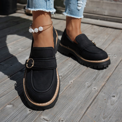 Damen Mokassinschuhe Elegantes Design Robust - BerlinGlamour