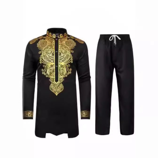 Herren Anzug Set Elegant mit Stickerei und bequeme Hosen - BerlinGlamour