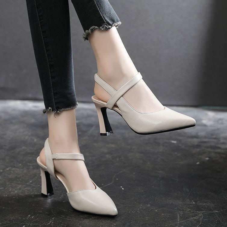 Damen Slingback Pumps Hochhackig Elegante Schnalle