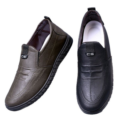 Elegante Damen Slipper Leder Schwarz Heidi Mode