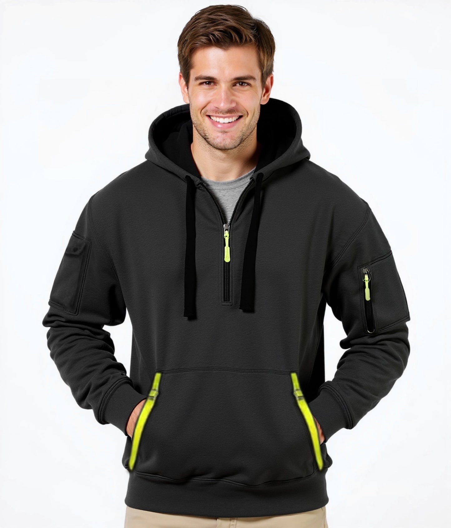 Herren Kapuzenpullover Modern mit Taschen