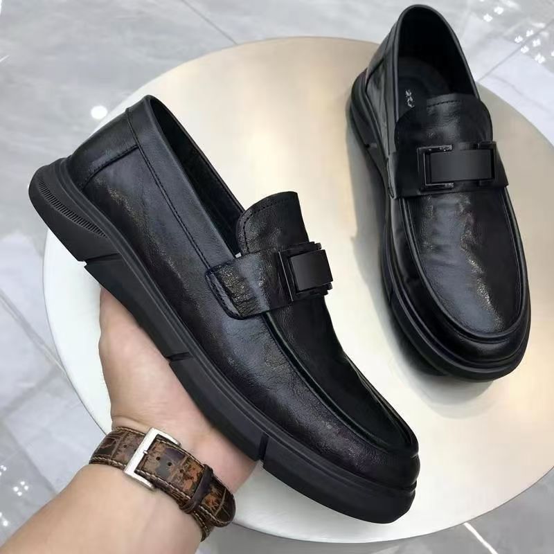 Herren Mokassins Elegante Lederschuhe Bequem Schwarz