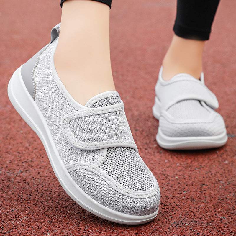 Damen Gesundheitsschuhe Bequem Slip-On mit Klettverschluss - BerlinGlamour