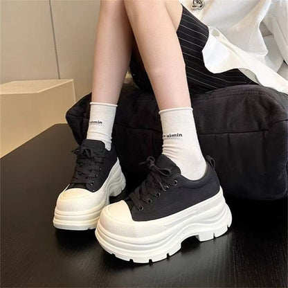 Damen Sneaker High-Top atmungsaktiv dicke Sohle Sportlich