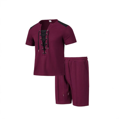 Herren Sportset Mit Schnürung Modern Sportlich