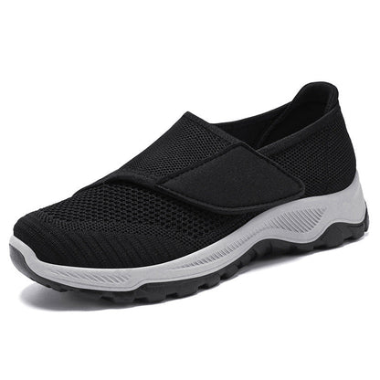 Damen Sneaker Sportlich Leicht Mesh Sneakers Schwarz