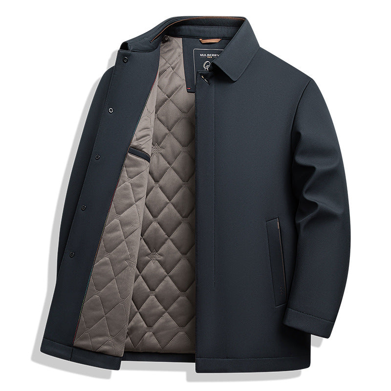 Herren Regenjacke Wasserdicht mit Innen-Taschen Modern